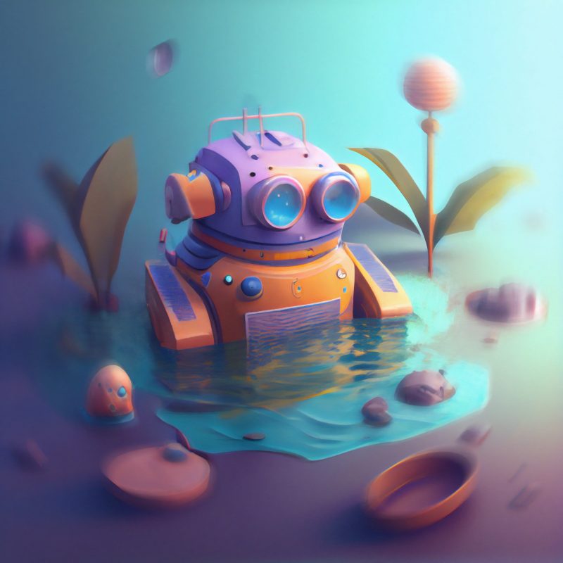 Robot pool party 🤖